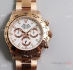 JH Factory Swiss 4130 Rolex Everose Replica Daytona White Dial Watch